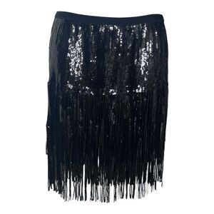 SETA Black Diamond Fringe Skirt Size M